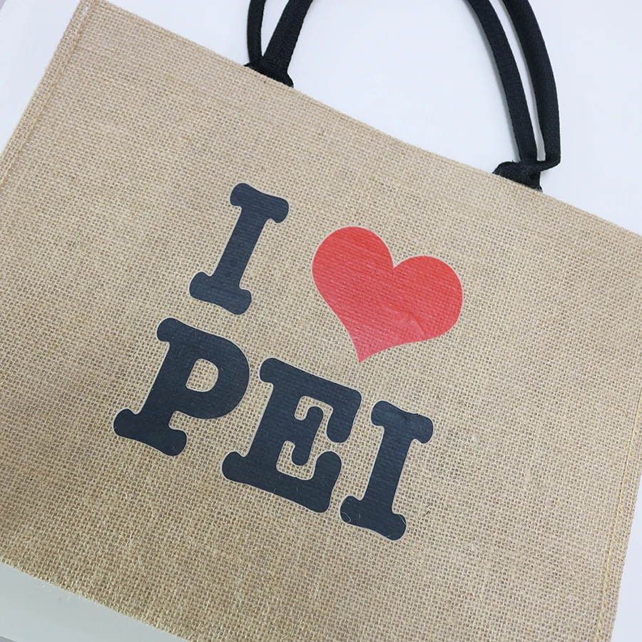 jute shopping bag printed