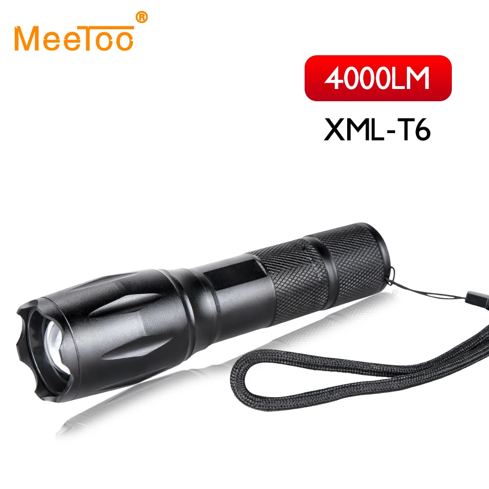 

Military Grade 5 Modes XML T6 Hunting Flashlight Torch 4000LM Zoomable Convoy S2 Led Flashlights 18650 Lantern Led Torch IPX5