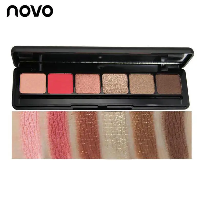 

NOVO Eye Shadow Light And Shadow Smart Six Color Eye Shadow Palette 3D Photographic Components Do Not Make Up Lasting Makeup