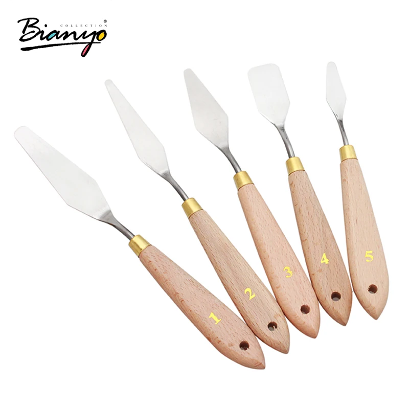 Kopen Binayo 5 Stks Olie Messen Kunstenaar Ambachten Rvs Spatel Paletmes Set Voor Olieverf Gemengde Schraper Art Supplies