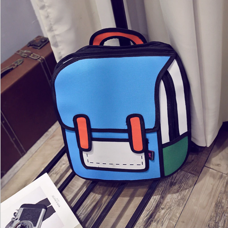 Молодежная школьная сумка 2D комический студенческий рюкзак стерео rusksack для мужчин рюкзак BM01-BP-ecxsmh