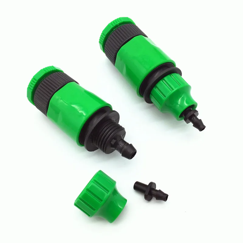 New DIY Garden Lawn Water Hose Quick Connector Fit For 4/7mm & 8/11mm Micro Hose 