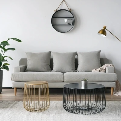 Scandinavian coffee table metal small apartment living room pumpkin coffee table modern minimalist side table Scandinavian coffee table metal small apartment living room pumpkin coffee table modern minimalist side table
