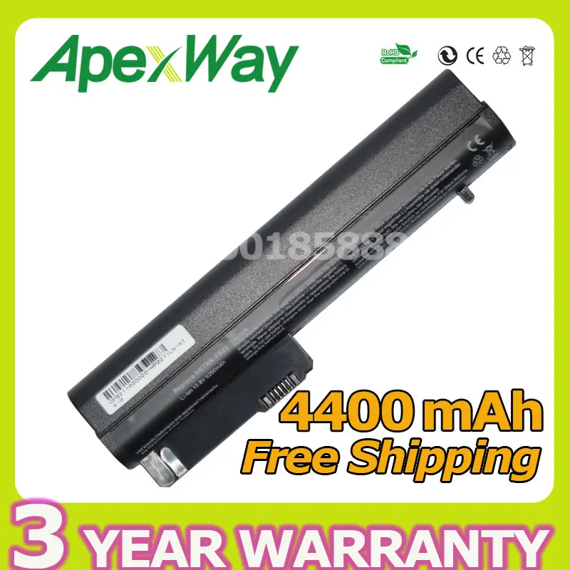 Аккумулятор Apexway для ноутбука HP 2533t EliteBook 2530p 2540p бизнес ноутбук 2400 2510p NC2400 4400 мАч 6
