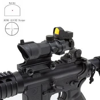 

Aim Acog 4X32 Optical Scope With Mini Red Dot Sight Sniper Riflescope Hunting Shooting Rifle Scope AO5317