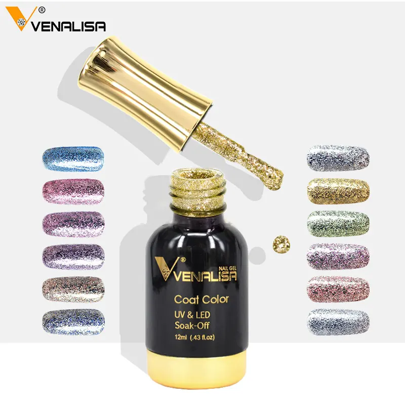 Venalisa 12ml Platinum Gel Nail Polish Super Shiny Effect Nail Gel Perfect Soak off UV&LED Nail Color Foil Chrome Gel Polish 3