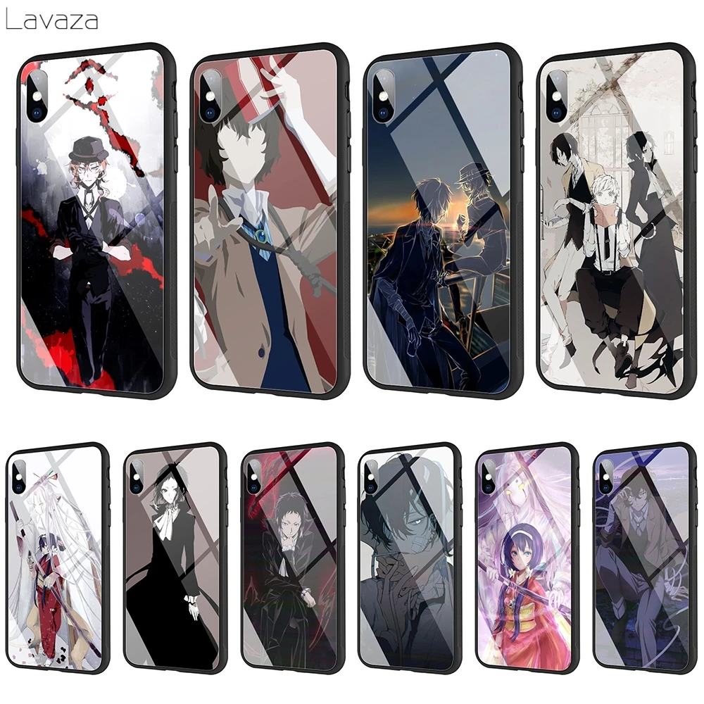 

Lavaza Bungo Stray Dogs Tempered glass TPU Case for iPhone XS MAX XR X 8 7 6 6S Plus