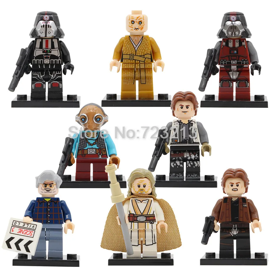 

Star Wars Single Sale Figure Luke George Lucas Snoke Maz Kanata Han Solo Sith Infantry Building Blocks Model Set Bricks Toys