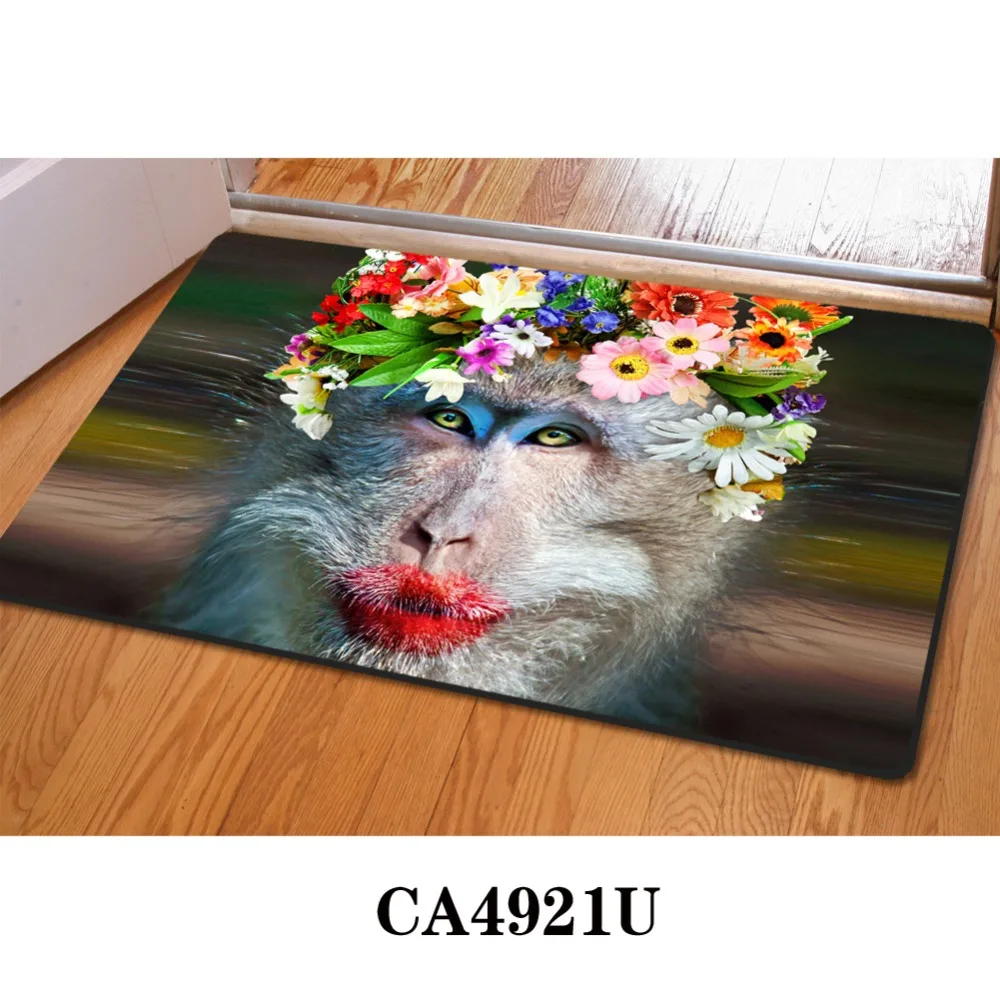 Felt Rubber Carpets Rugs Cup Mat Creative Monkey Design Pad Home