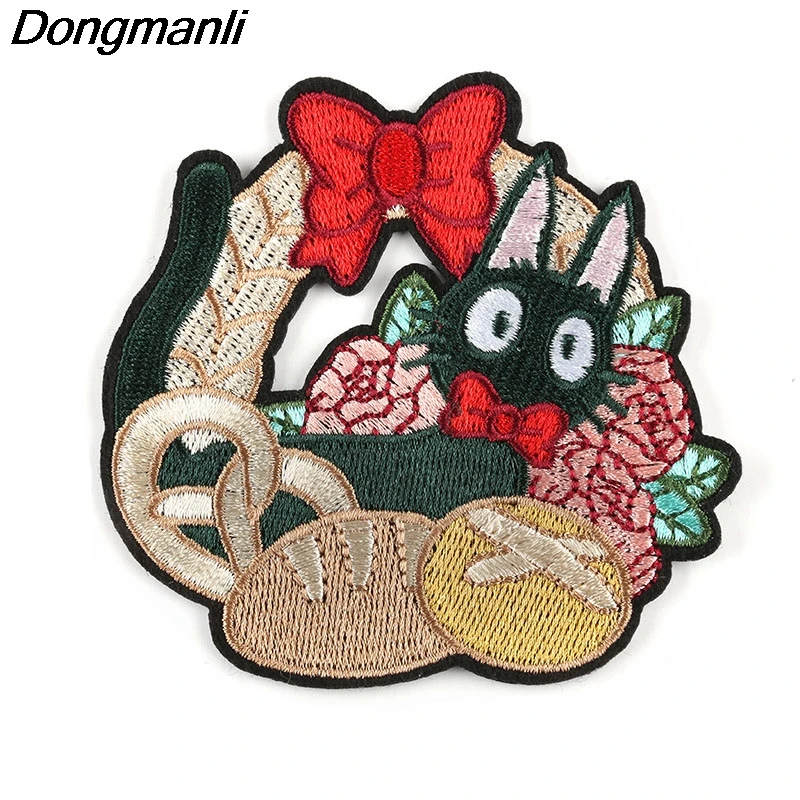 

P3461 Dongmanli Kiki's Delivery Service Patch Embroidered Anime Sew Iron on Applique Badge for Clothes