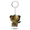 12 porte-clés zodiaque Vintage Bronze Animal porte-clés pendentif en métal tigre Dragon cochon singe porte-clés Chaveiro porte-clés pour hommes ► Photo 2/6