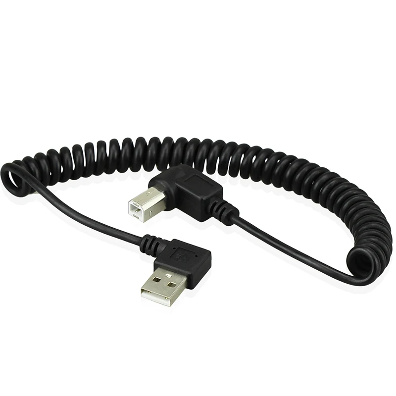 40 см USB 2,0 папа до 4pin USB B Тип правый угол выдвижной кабель для зарядки данных для USB2.0 принтера и сканера