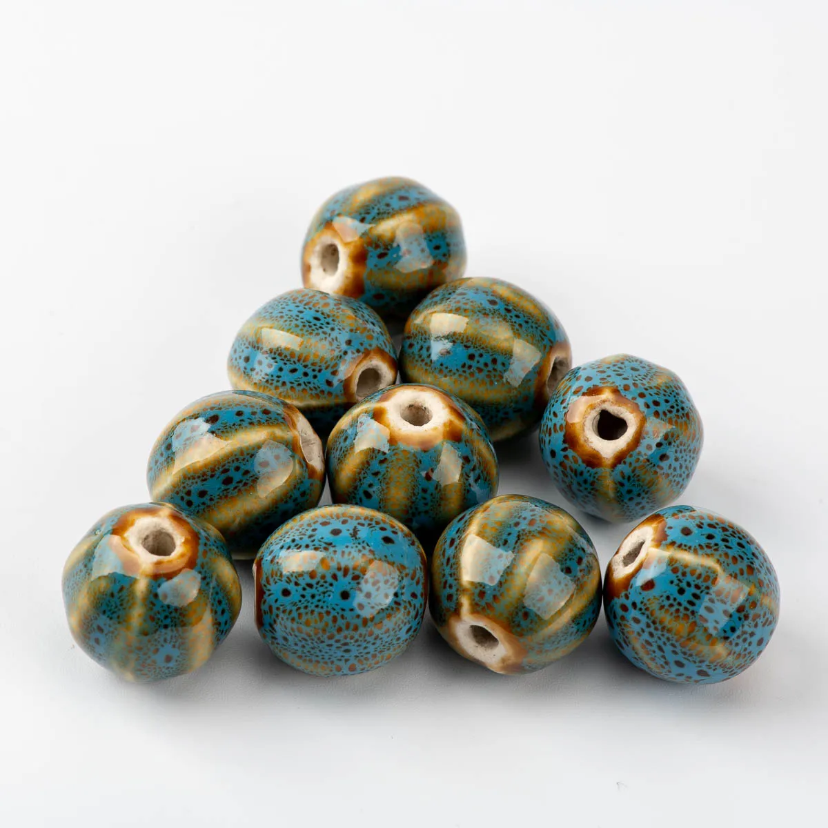 15 20pcs Watermelon Shape DIY Ceramic beads porcelain handmade Unique