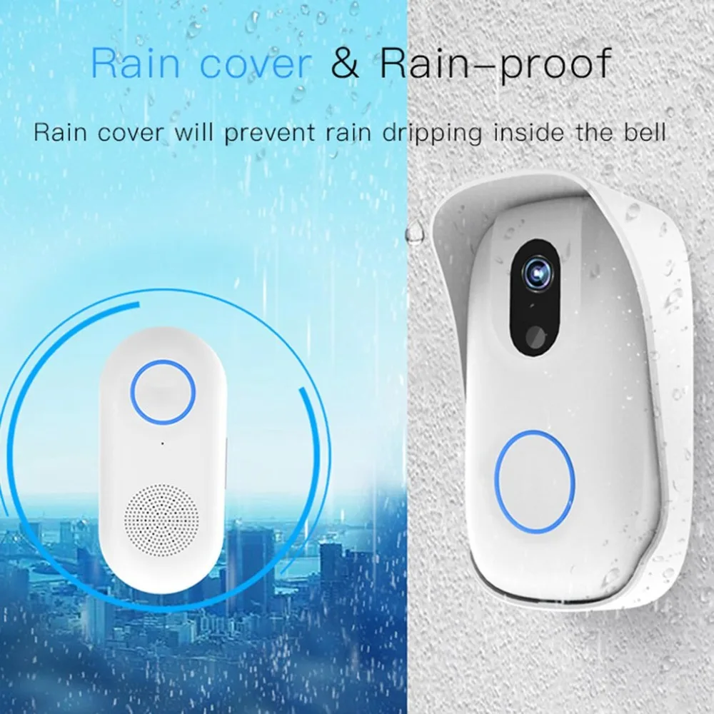 

P2 720P Wireless Wifi Video Doorbell Camera Motion Detection Alarm Built-in TF Card Door Phone Intercom Home Security