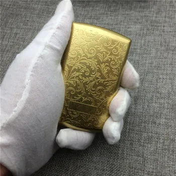 

Fashion Style Male Pocket 12 Cigarette Case Boxes Pure Copper Classic Tang Grass Brass Cigarette Boxes Holders Smoking Boxes