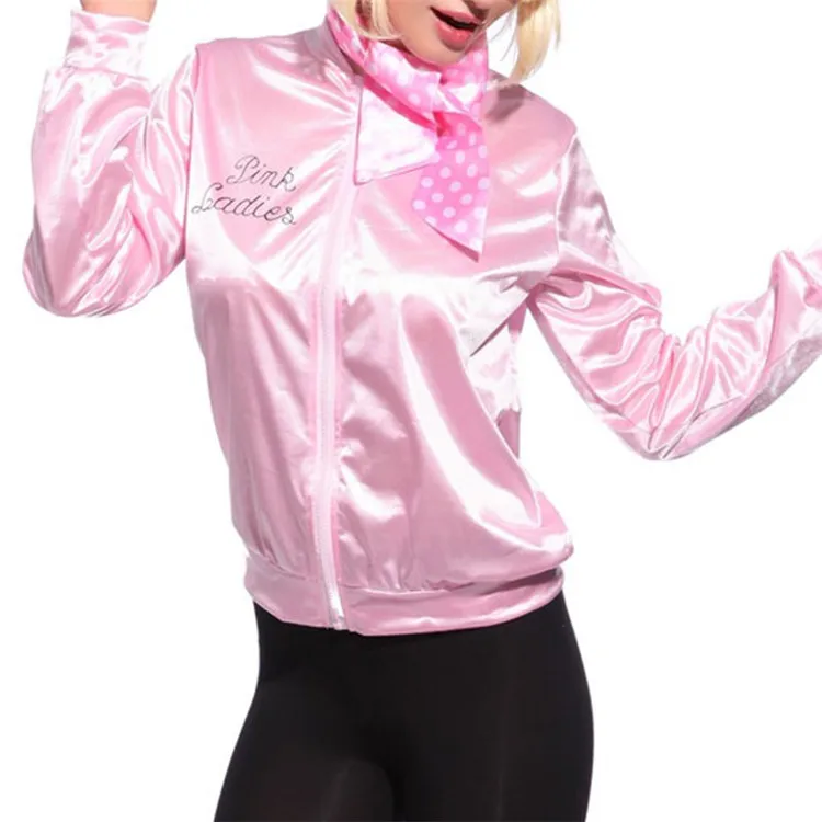 Хэллоуин розовый Леди Ретро куртка Для женщин s фантазии смазки Костюм Чирлидера пальто женский фестиваль Женская одежда