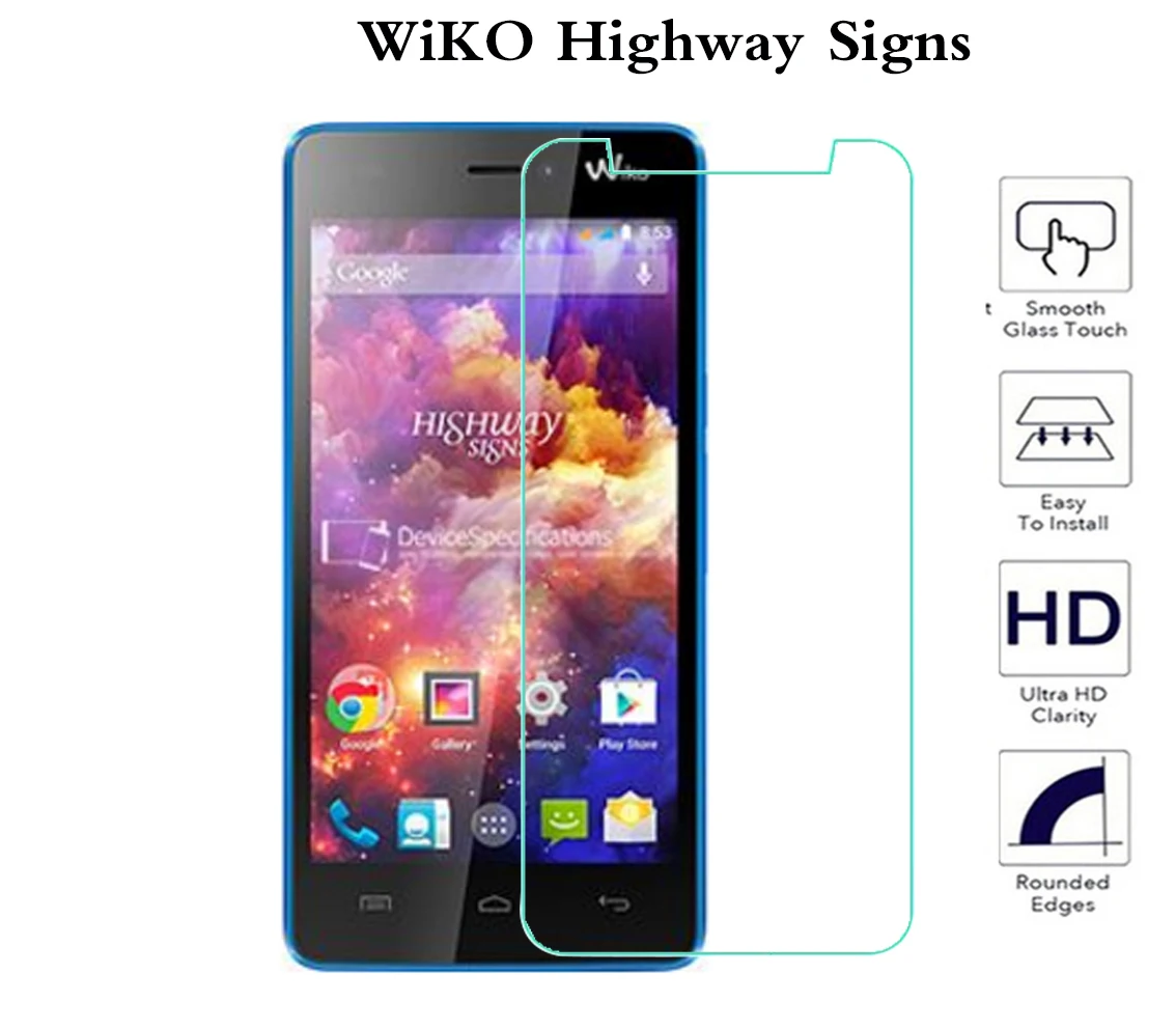 Для Wiko Bloom/Highway Signs Закаленное стекло Защитная пленка для экрана 9H телефона