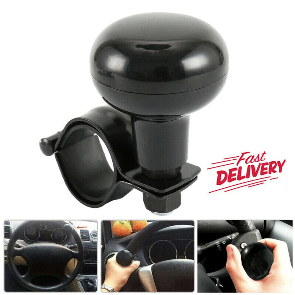 

1PCS Universal Car Steering Wheel Spinner Knob Power Handle Ball Hand Control Ball For Safe Car Accessories Durable Black