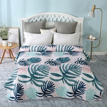 

Floral Cotton Polyester Bedspread Quilt 1piece Print Coverlet Quilted Kids Quilts Aircondition Bed Cover Sofa Blanket #sw