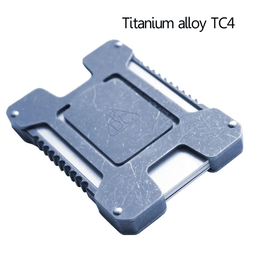 Titanium alloy Men Minimalist Wallet Metal RFID Blocking Credit Card