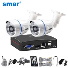 Sm4ch 1080N 5 в 1 AHD DVR комплект CCTV системы 2 шт 720 P/1080 P IR AHD camera Открытый водонепроницаемый день и ночь камеры безопасности комплект