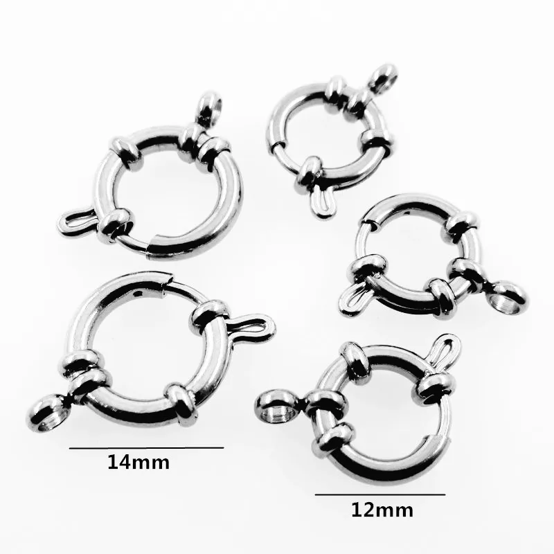 Anti allergy Stainless Steel Round Slingshot Buckle Spring Buckle DIY