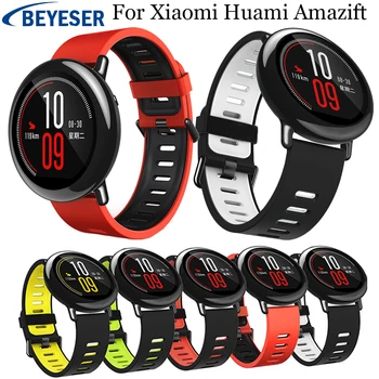 

22mm Silicone watchStrap For Xiaomi Huami Amazift Pace Stratos 2 smart Watch belt Replacement watch Band Sport wristband Straps