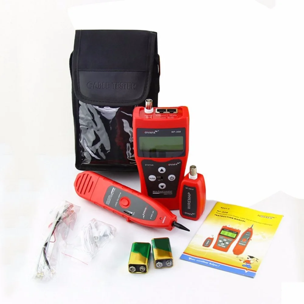 

Noyafa NF-308 Multipurpose LCD Display Network Telephone Cable Tester Tracker Line Finder Wire Tester Cable Locator