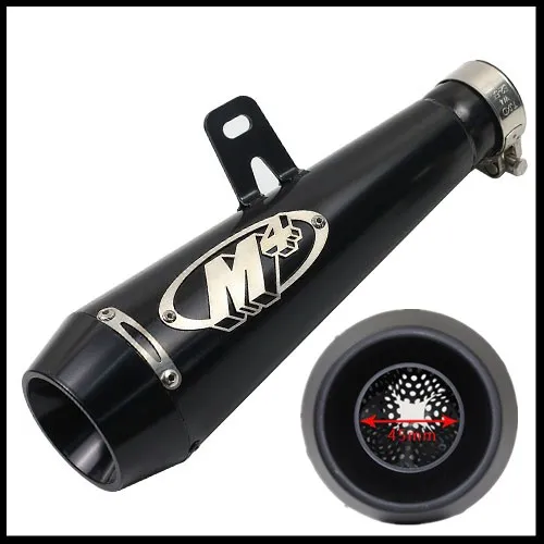 

350mm 51mm Universal Motorcycle Exhaust Muffler Pipe Case For Honda CBR1000 Case for Yamaha R6 For Kawasaki