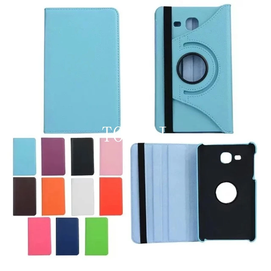Per Samsung Galaxy Tab A A6 T280 T285 7.0 "Pu Flip Book Book Stand 360 Ruota Stilo Custodia Cover