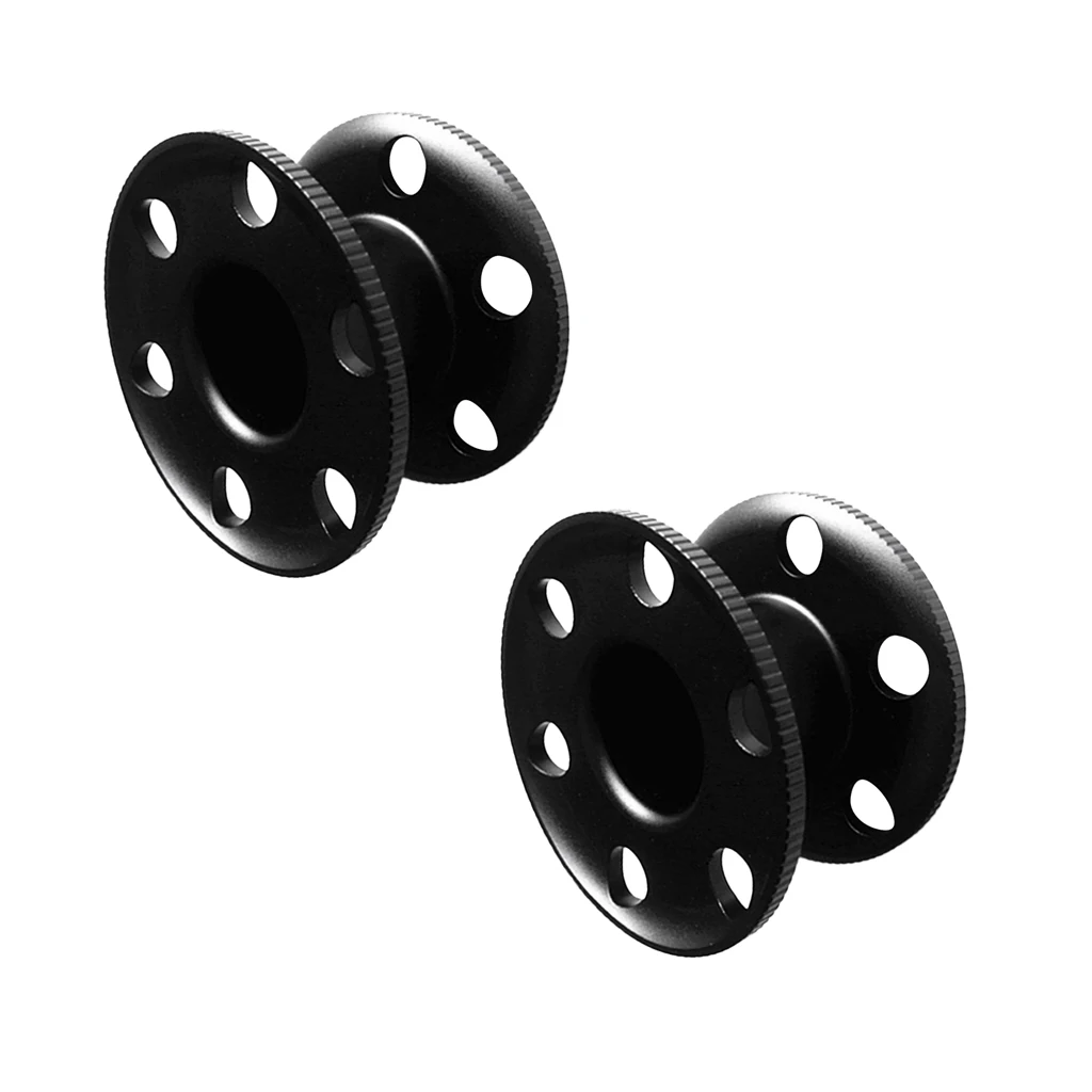 Durable 2 Pcs Lightweight Aluminum Scuba Diving Dive Finger Spool Snorkeling Guide Line Reels for Diving Surfing Bungee Jumping