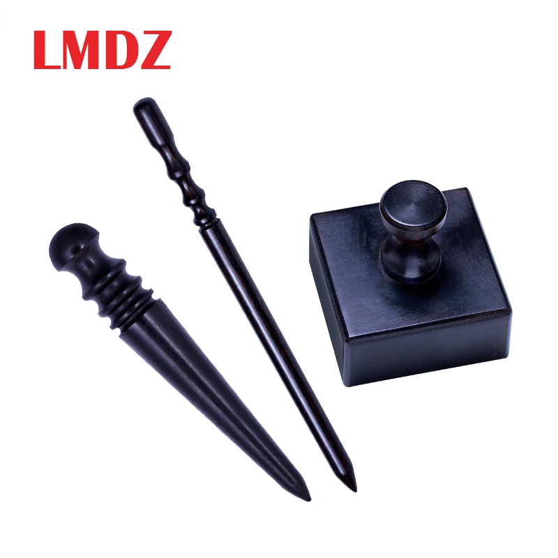 Leather Polished Grinding Tool Kit Leathercraft Edge Burnisher Black Wood Leather Burnisher Leather Slicker Tool