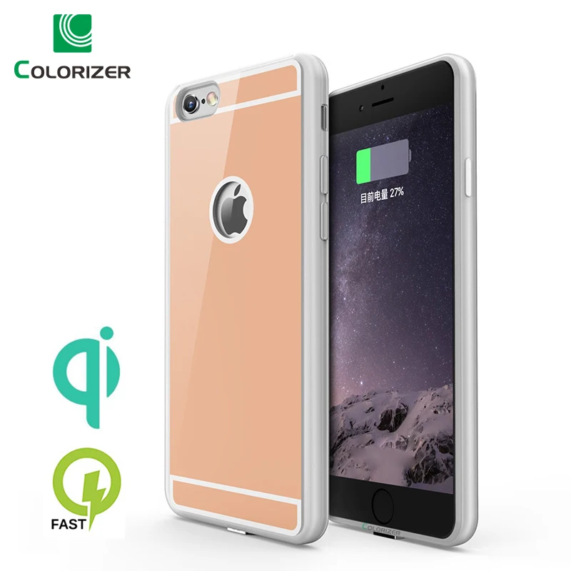

Qi Wireless Charger Receiver Case For iPhone 7 7 Plus Ultra Slim Soft Mirror Back Cover Wireless Charging Cases For iPhone 6 6s