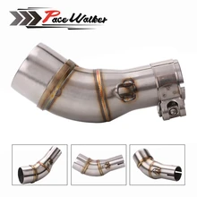 Мотоцикл средняя выхлопная труба для YAMAHA YZF R25 R30 R3 гоночный мотоцикл модифицированный скутер глушитель