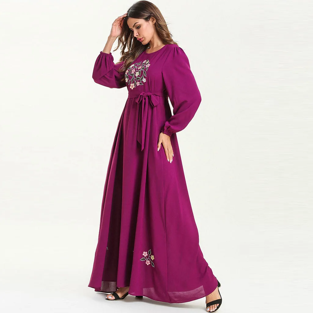 Принт одежда для женщин мусульманских стран платье Дубай халат Абаи Исламская комплект из обуви в африканском стиле платья для женщин с принтом перьев, Ближнего Востока, длинное платье# G8