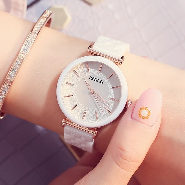 Kezzi Di Marca Top Relogio Feminino Orologi Da Polso In Ceramica Shell Strass Br Kezzi Di Marca Top Relogio Feminino Orologi Da Polso In Ceramica Shell Strass Br