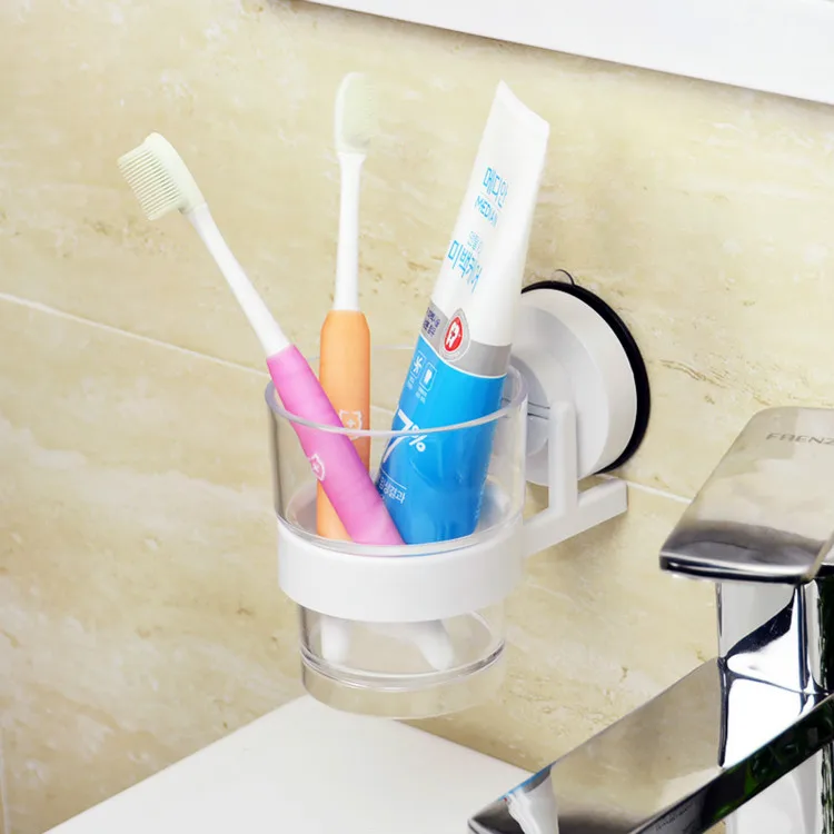 

Suction Cup Staninless Steel Toothbrush Holder Tooth Brush Holder For Bathroom Accessories Set Suction Bathroom Sets with Cups