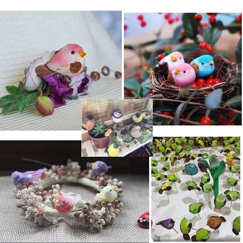 Lucia Crafts 48 шт. смешанных искусственных поролоновых птиц рождественские фотообои