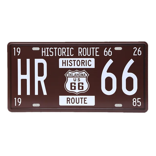 Funny Route 66 Decorative Metal Signs 20x30cm iron Painting Home Coffee Shop Bar Wall Art Metal Plates Decoration