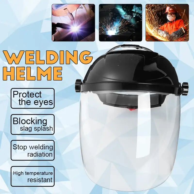 

Mask Clear Transparent Lens Anti-UV Anti-shock Welding Helmet Solder Mask Face Eye Protect Shield Anti-shock