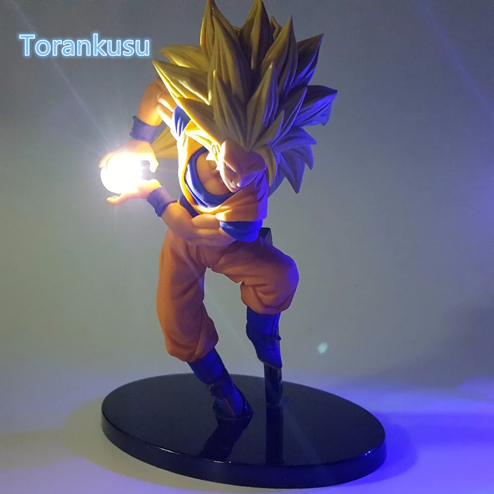 Dragon Ball Z фигурку Сон Гоку камехамеха светодиодные DIY Дисплей игрушка esferas дель