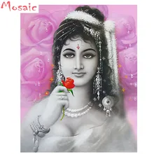 Алмазная картина на заказ Красивая индийская женщина 5d DIY Алмазная картина полная круглая/квадратная вышивка крестиком домашний Декор подарок