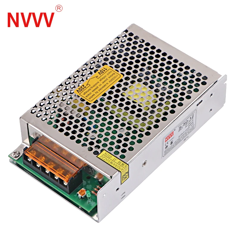 NVVV светодиодный импульсный источник питания S-50w-12v 24V мониторинга драйвер