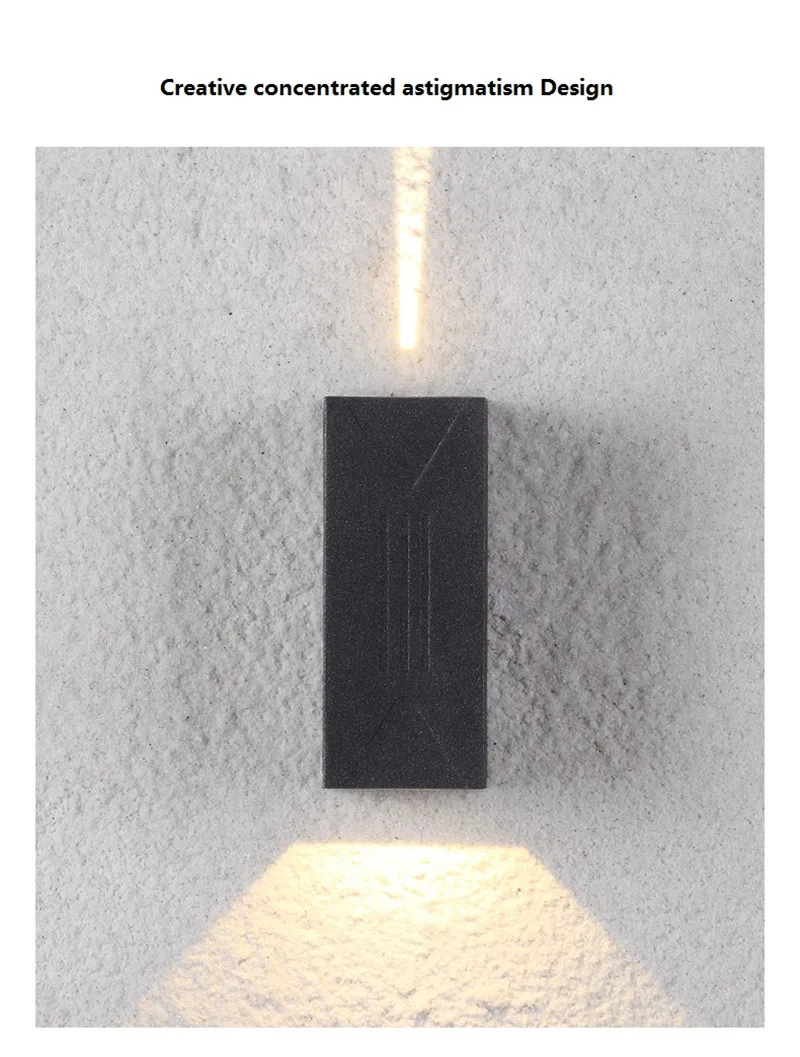 IP65 6 W открытый светодио дный настенный светильник Водонепроницаемый алюминия крыльцо освещения Современные настенные бра огни Сад Балкон