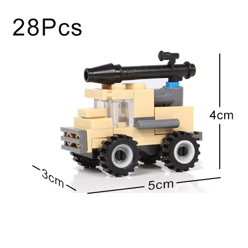 Творческий автомобиль грузовик Танк серии развивающие строительные блоки игрушки для мальчиков 6 лет DIY Gif маленькие Кирпичи совместимы - Цвет: VDM84018