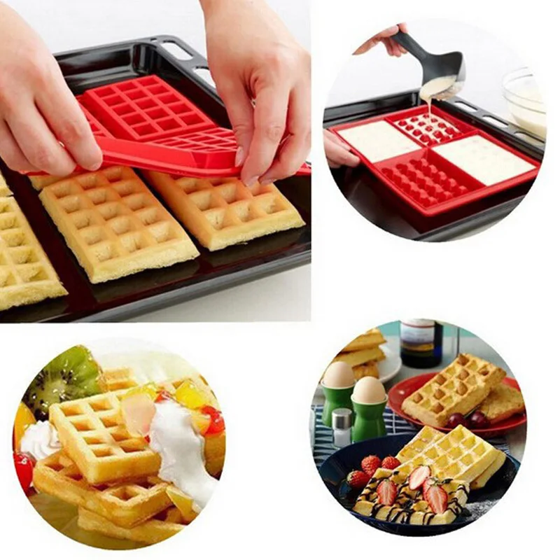 Waffle Mould Kids Silicone Cake Mould Waffle Makers Bakeware Set