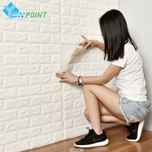 ПЭ Пена 3D наклейки на стены безопасный домашний декор Белая настенная бумага рулон DIY Настенный декор кирпичная гостиная детская спальня декоративная наклейка