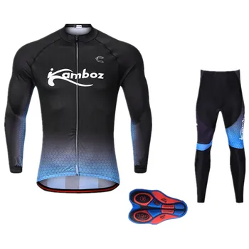 

New 2018 Cycling Jersey Set Men Long Sleeve 9D Gel Padded Sets Bike Clothing XS-4XL MTB Protective Wear Cycling Clothes Winter
