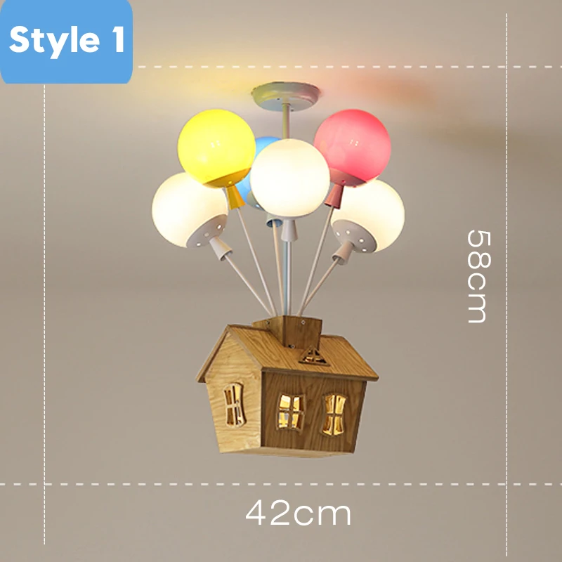 Скандинавская красочная подвеска в виде шара, потолочный светильник s, Детская индивидуальность, подвесные лампы, декоративный светильник для детской комнаты - Цвет корпуса: Style A--6 head