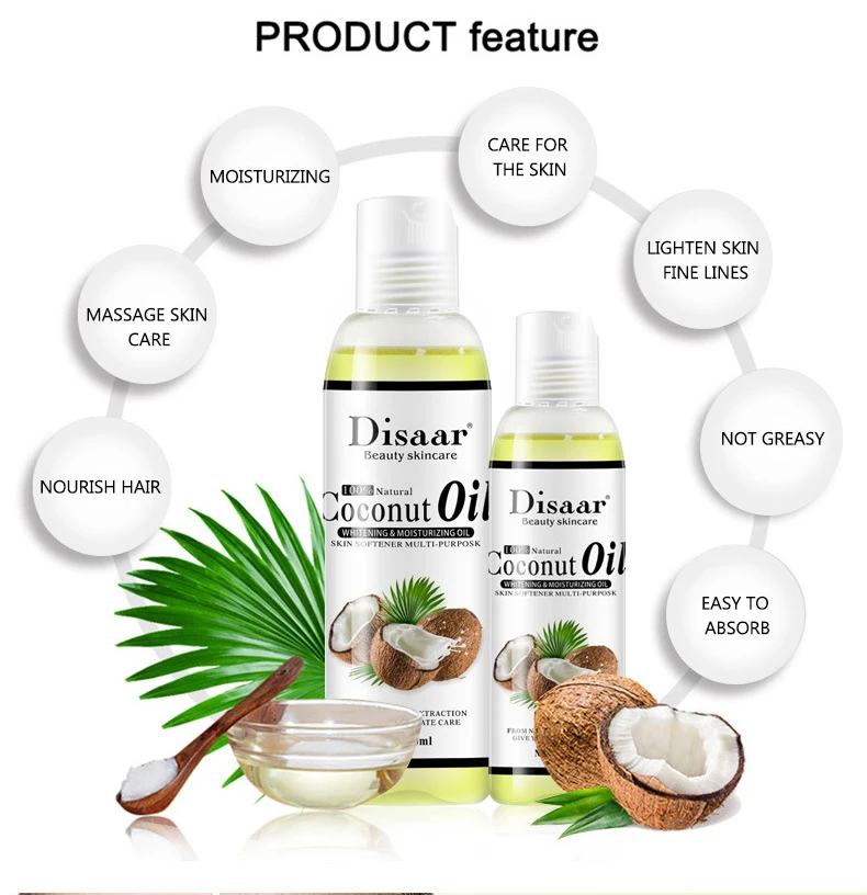 Натуральное органическое кокосовое масло для тела массаж лица лучший уход за кожей массаж Релаксация масло контроль тела эфирное масло для тела TSLM1